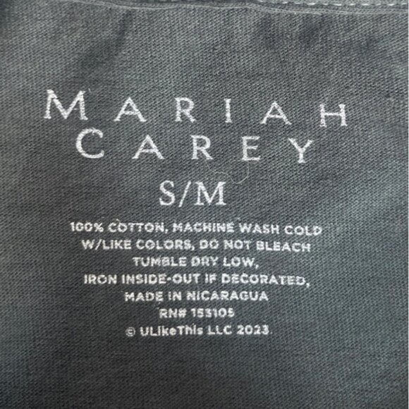 Mariah Carey Graphic Tshirt Butterfly S/M Black Band Concert Music - Picture 6 of 6